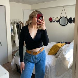 Dynamite long sleeve crop top